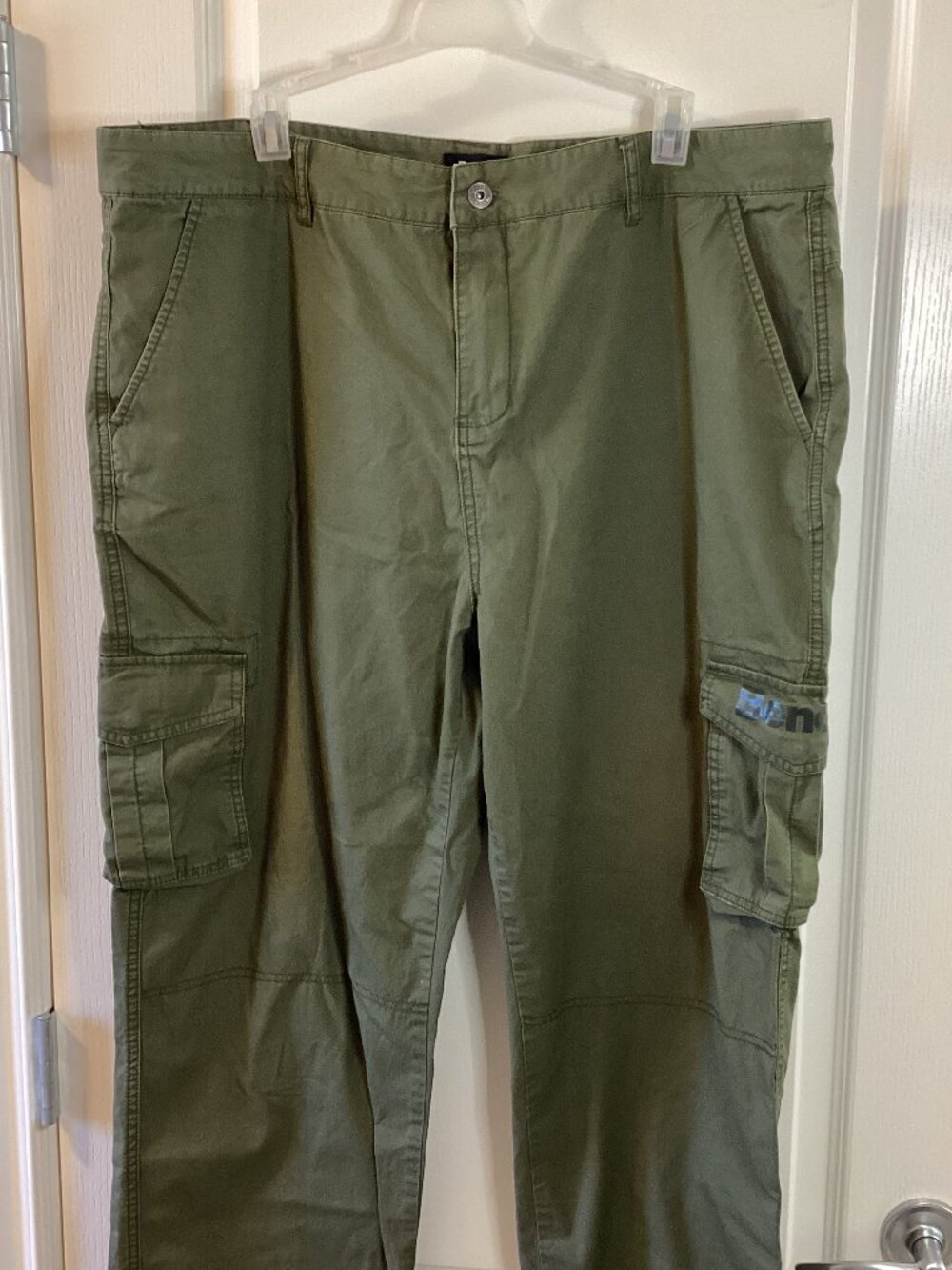 Bench Urban Wear Men's Cargo Cotton Pants Size 38 Army Green Hiking Camping
